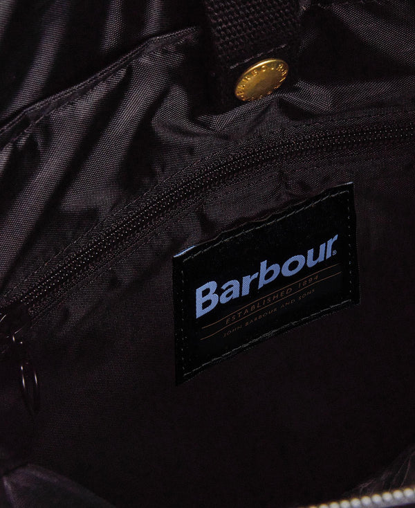 BARBOUR FIELD WAX FOLD OVER TOP BACKPACK | OLIVE-BLACK