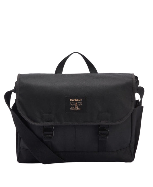 BARBOUR FIELD WAX MESSENGER BACKPACK | BLACK