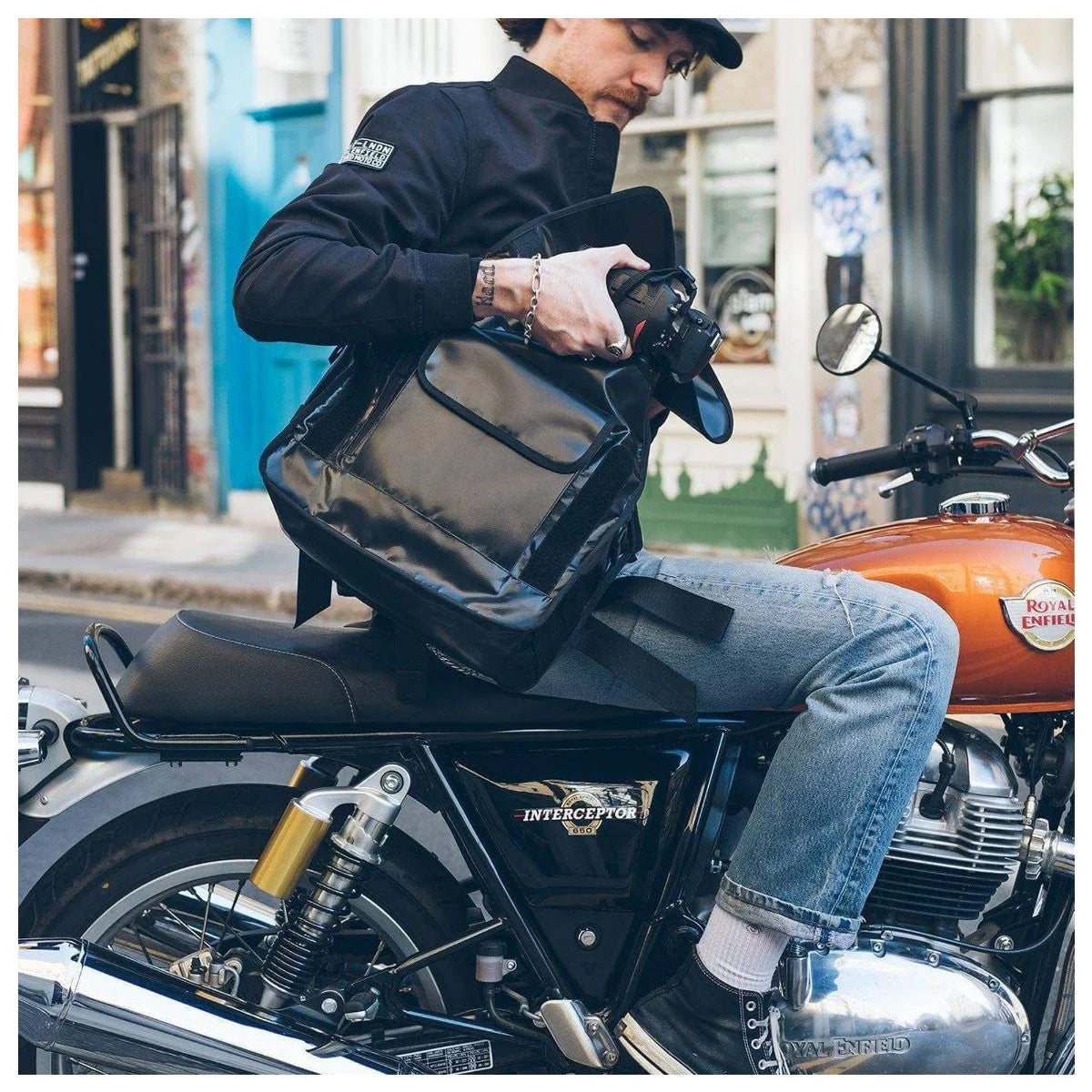BSMC x ROYAL ENFIELD MESSENGER BAG - BLACK