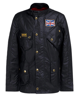 BARBOUR INTERNACIONAL UNION JACK INTERNATIONAL WAX JACKET | BLACK