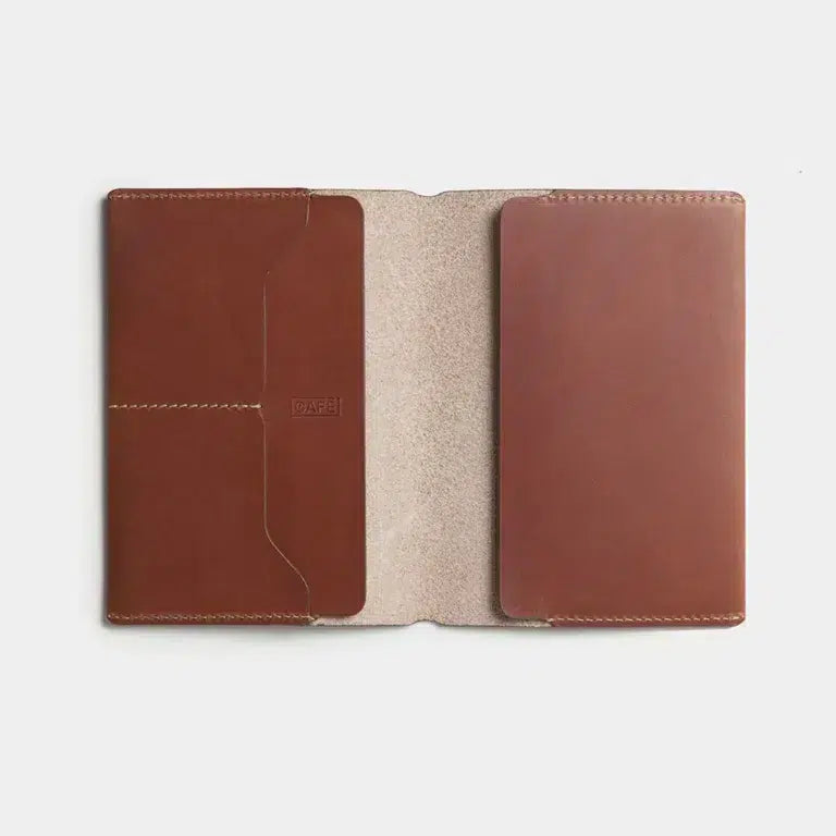 CAFE LEATHER TRAVEL WALLET - ROASTED