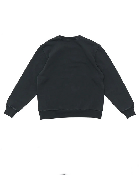 DEUS SHIELD GARMENT DYED CREW - ANTHRACITE