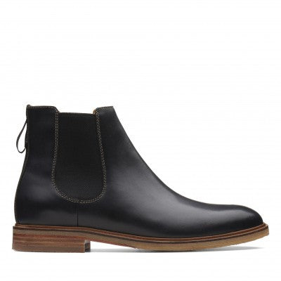 CLARKS CLARKDALE GOBI - BLACK LEATHER