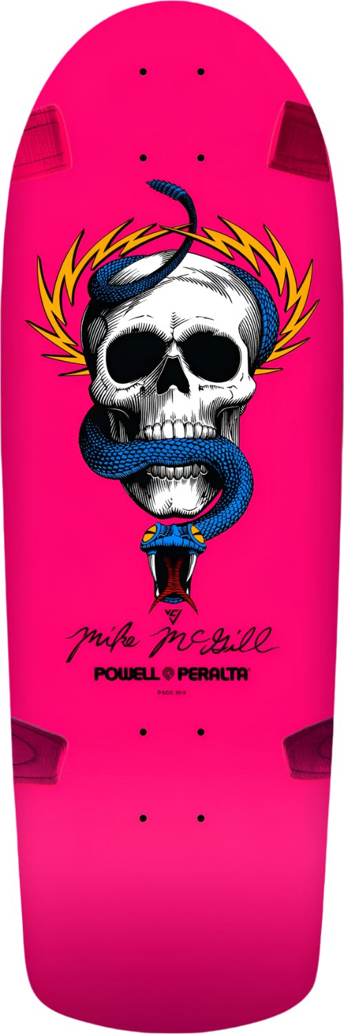 Skate Board Powell Peralta Mike McGill Skull and Snake Skateboard Deck Hot Pink - 10 x 30.125 
