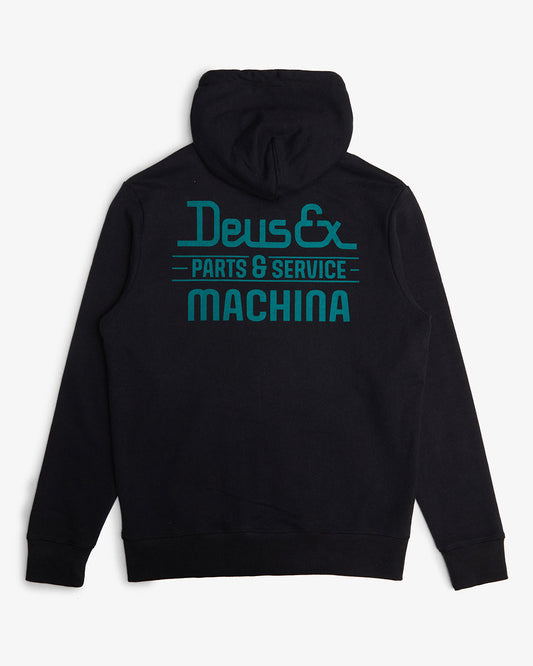 DEUS EGG &amp; BEANS ZIP HOODIE - BLACK