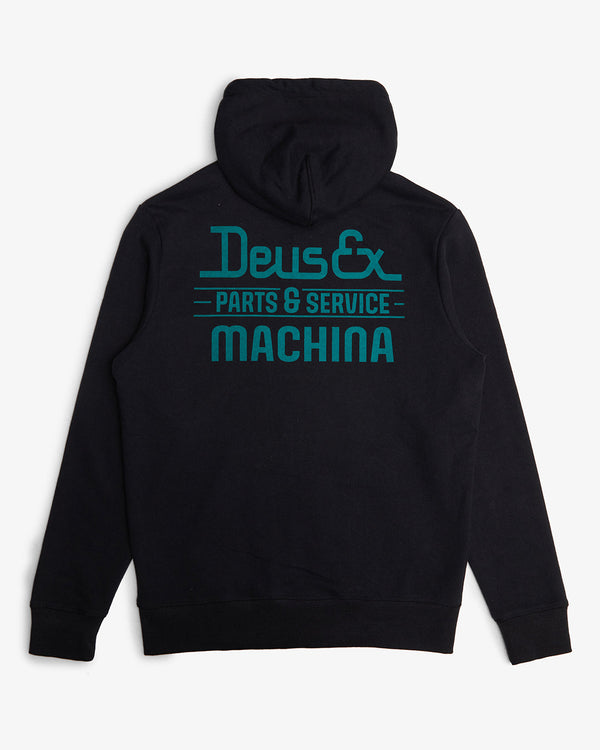 Deus Ex-Machina EGG & BEANS ZIP HOODIE - BLACK
