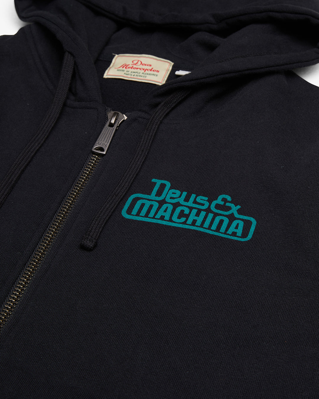 DEUS EGG & BEANS ZIP HOODIE - BLACK