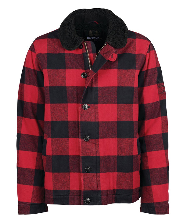 BARBOUR INTERNATIONAL PLAD CHECK DECK CASUAL RED/BLACK