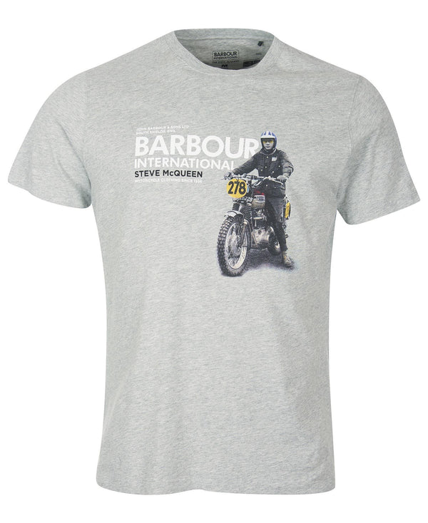 BARBOUR INTERNACIONAL SIDE STEVE TEE - GREY MARL