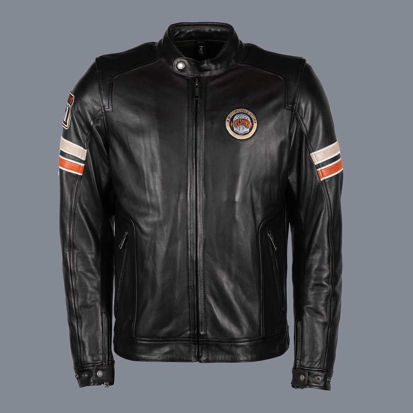 HELSTONS - ELRON CUIR RAG -BROWN (BEIGE/ORANGE)
