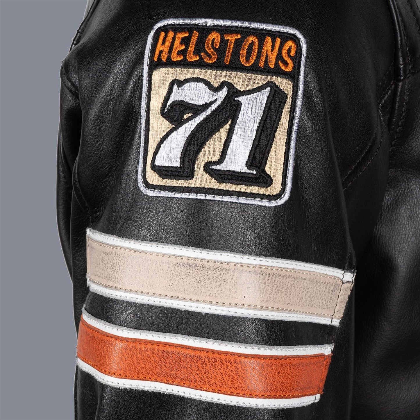 HELSTONS - ELRON CUIR RAG -BROWN (BEIGE/ORANGE)
