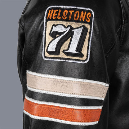 HELSTONS - ELRON CUIR RAG -BROWN (BEIGE/ORANGE)