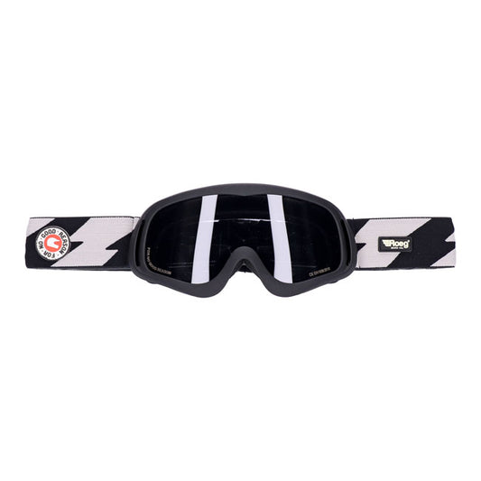 ROEG Goggle PERUNA GREY BOLTS BLACK AND OFFWHITE/BLACK STRAP