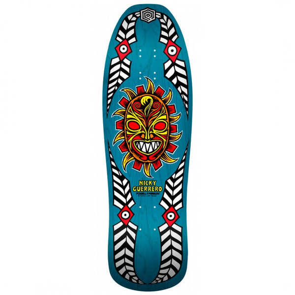 Skate Tábua Powell Peralta Nicky Guerrero Mask Skateboard Deck Blue - 10' X 31.75'