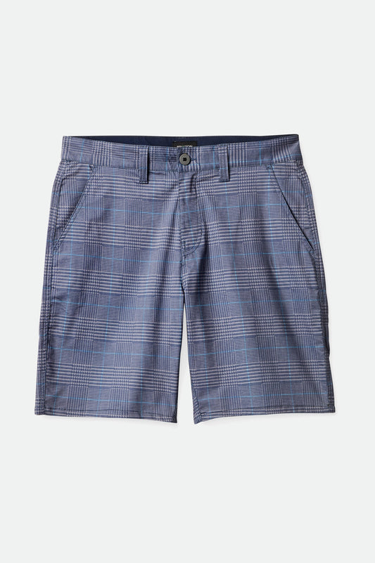 BRIXTON CHOICE CHINO II X SHORT - NAVY HOUNDSTOOTH